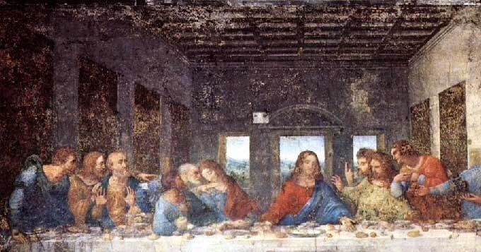 Otras representaciones más modernas como la Última Cena de DaVinci en Milán, la cual ha sido muy toqueteada por las restauraciones pero muestra claramente que en lugar de Juan es María Magdalena y esta sentada a la derecha de Jesus ver imagen la foto 4 del Albun de María Magdalena Foto, dentro de este blog.
 
Y aunque aquí no se aprecia bien en versiones más antiguas se le podían observar senos a María Magdalena, anexo un detalle adicional de esta imagen la foto 5 del Albun de María Magdalena Foto, dentro de este blog.
 
Esta pintura está llena de simbolismo que Leonardo dejo indicados en este cuadro para dejar evidencia de lo que aquí les he mencionado, sin embargo Leonardo no fue el único en representar a María Magdalena como pareja de Jesus sino también como apóstol aquí otra pintura al respecto.