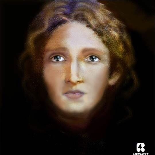 El rostro de Jesús más o menos de quince años hecho por un artista forense de la policial italiana basado en el rostro de la Sábana Santa