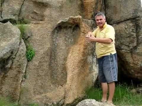 Michael Tellingerny la huella que encontró en Mpaluzi, Sudáfrica 