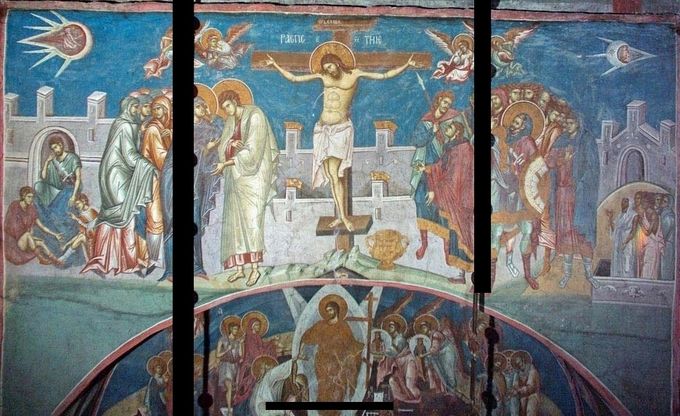 “La Crucifixión” , en el monasterio de Decani