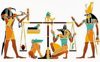 Alma egipcia pesada como es mostrada en una pared de una tumba. Los pueblos antiguos tenían pleno conocimiento de la existencia del alma. 