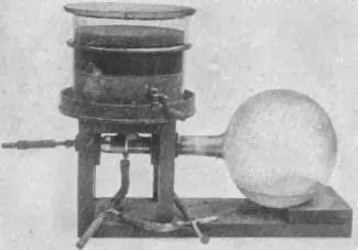 Cámara de niebla de Wilson, 1911. El diámetro de la cámara es de 16,5 cm, profundidad 3cm