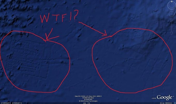 Aparentes ciudades submarinas en la zona de las Islas Azores y Lanzarote