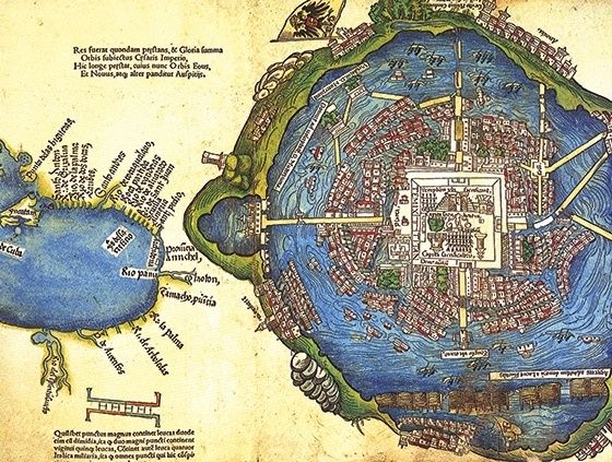 El plano de Cortés es considerado la representación europea más antigua del valle de México. Se publicó con la segunda carta de relación en 1524.