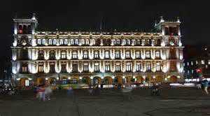 Palacio Real del Ayuntamiento vista nocturno