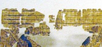 El papiro de Turín, 3,050 A.C. papiro. Museo egipcio de Turín en Turín, Italia.