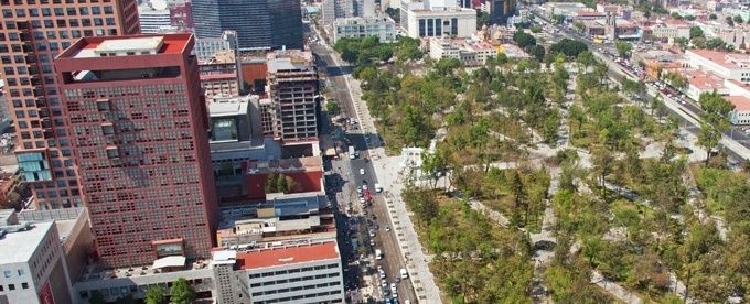 Vista aérea de la Alameda Central