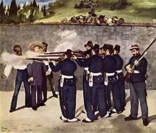 El fusilamiento de Maximiliano (1867) por Édouard Manet
