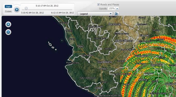 Inexplicable vórtice en espiral aparece en un radar meteorológico de México 