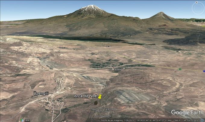 Lugar donde Wyatt asume llegó el Arca de Noé a las faldas del Monte Ararat