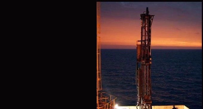 Los científicos usaron una barrena para investigar el cráter de Chicxulub.
Foto: Dave Smith, International Ocean Discovery Program