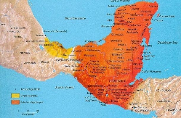 Mapa del Dominio Maya