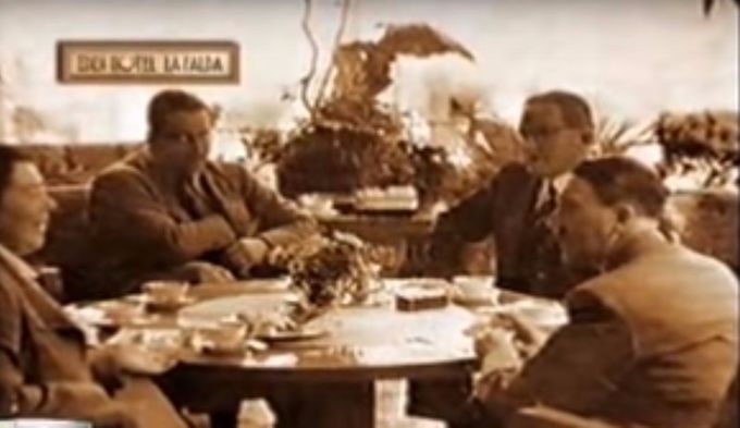 Hitler y algunos seguidores en el Edén Hotel La Falda en Córdoba, Argentina