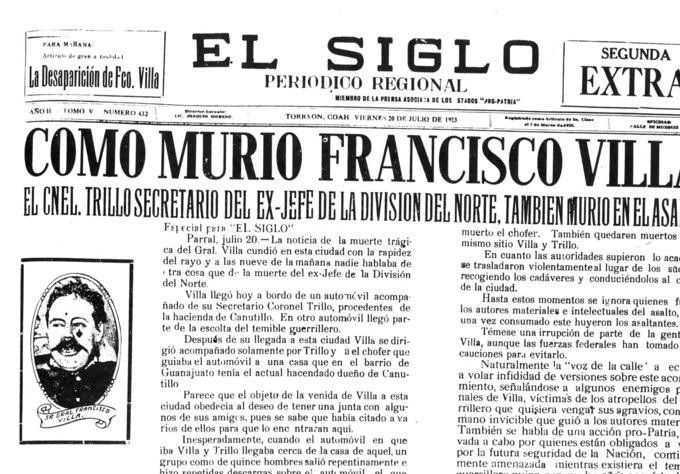 Ya por la tarde del 20 de julio de 1923, El Siglo de Torreón imprimió su segundo 