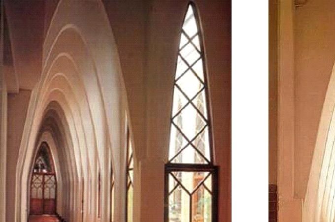 Traslación de arcos catenarios en el colegio de las Teresianas