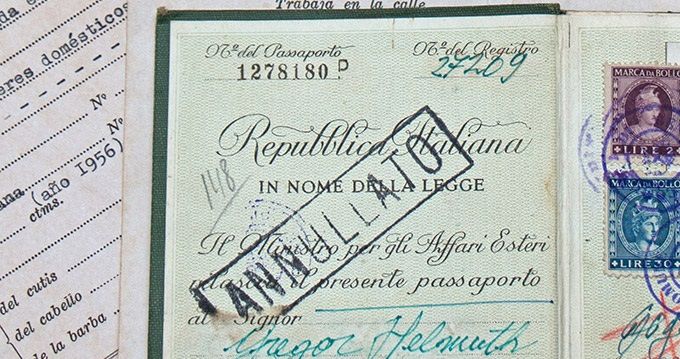 Pasaporte Italiano Falso de Joseph Mengele