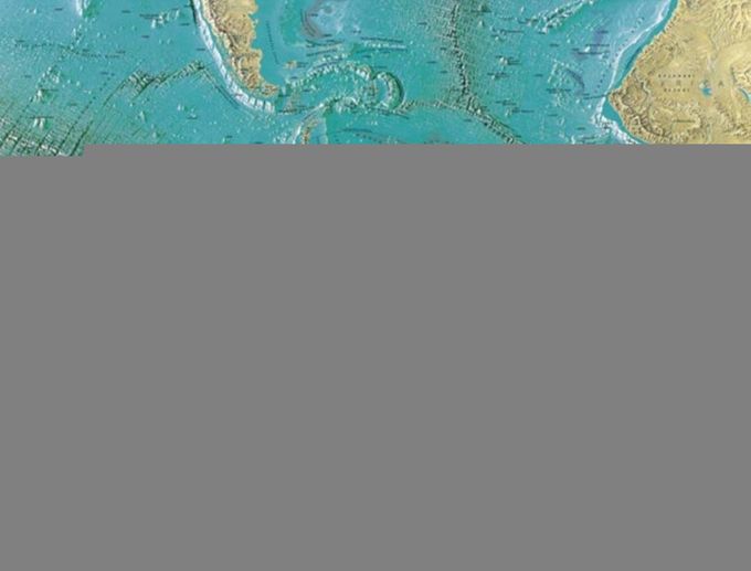 Plano de la Sub superficie de la Antártida sin hielo