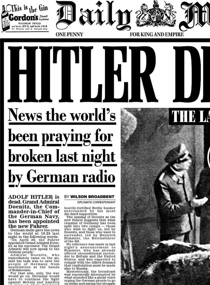 Para el mundo todo había acabado Hitler estaba muerto. Aunque Stalin hasta su muerte siempre dudó de este hecho, al igual que otros.