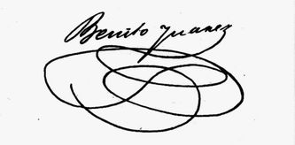 Firma de Benito Juárez