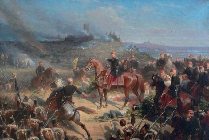Representación de la batalla de Solferino en 1859, 
de Adolphe Yvon.