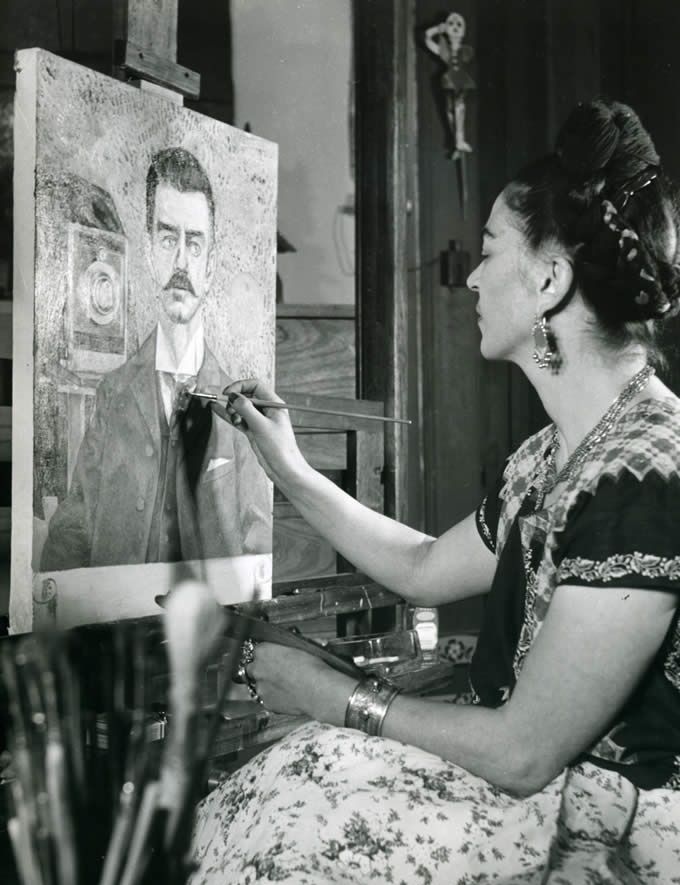 Frida en su Taller