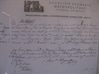 Certificado de Bautizo