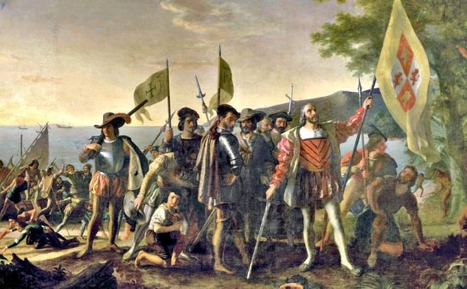 Llegada de Cortés a la Villa Rica de la Vera Cruz 