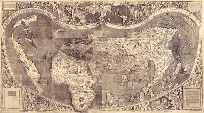 imágenes del mapa de 1491 recién descifrado