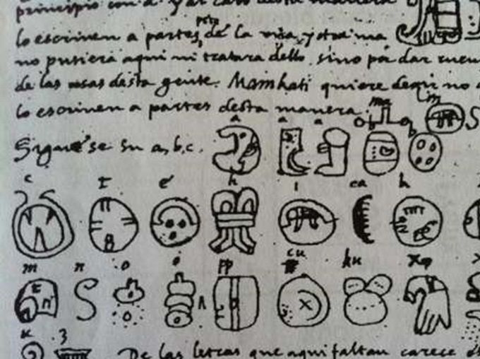 Manuscrito de fray Diego Landa de los códices mayas. DIAPOSITIVAS© Proporcionado por THX Medios S.A.