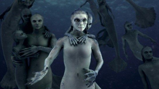 Recreación 3D de los sirénidos que dicen haber visto los científicos de Mermaids: the body found.