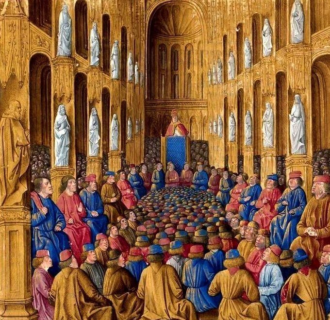 Urbano II ante el Concilio de Clermont