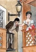 Los enamorados en sus respectivos balcones