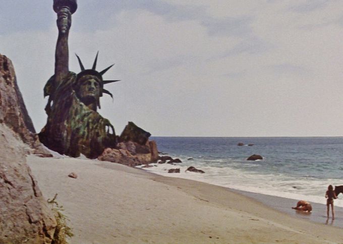 Fotograma de la película El Planeta de los Simios, 1968