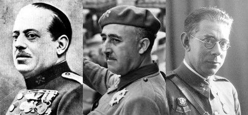 Sanjurjo, Franco y Mola