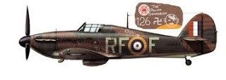 Hurricane 1 V6684 de Urbanowicz del escuadrón 303 en setiembre de 1940.