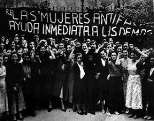 Manifestación de mujeres antifascistas. 
Fuente:Mujeres Antifascistas
Carmen Sánchez Ortiz de Zárate
Historiadora. Fundación Domingo Malagón