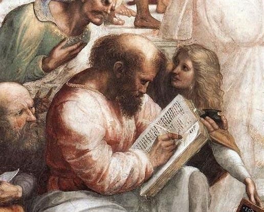 Pitágoras se cree que nació el 569 a.C. en la isla de Samos