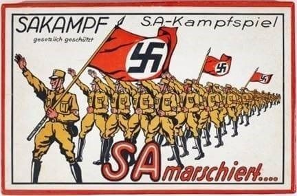 Un juego de mesa nazi alemán de 1933, en la colección del museo Wolfsonian en Miami.