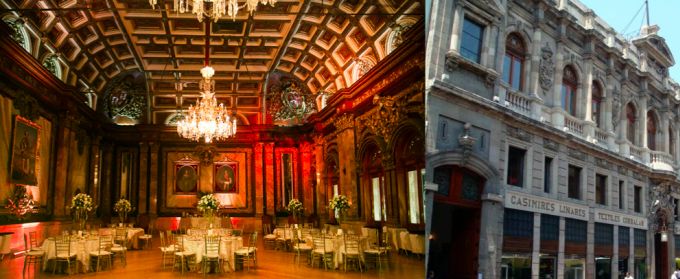 El Casino Español despliega elegancia y lujo, cuenta con una arquitectura ecléctica en un inmueble en el corazón del centro histórico de México.