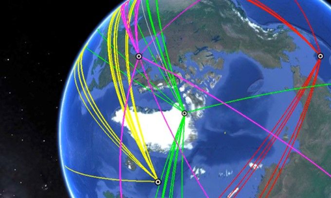 Las 4 posiciones del Polo según la Hipótesis de Hapgood
