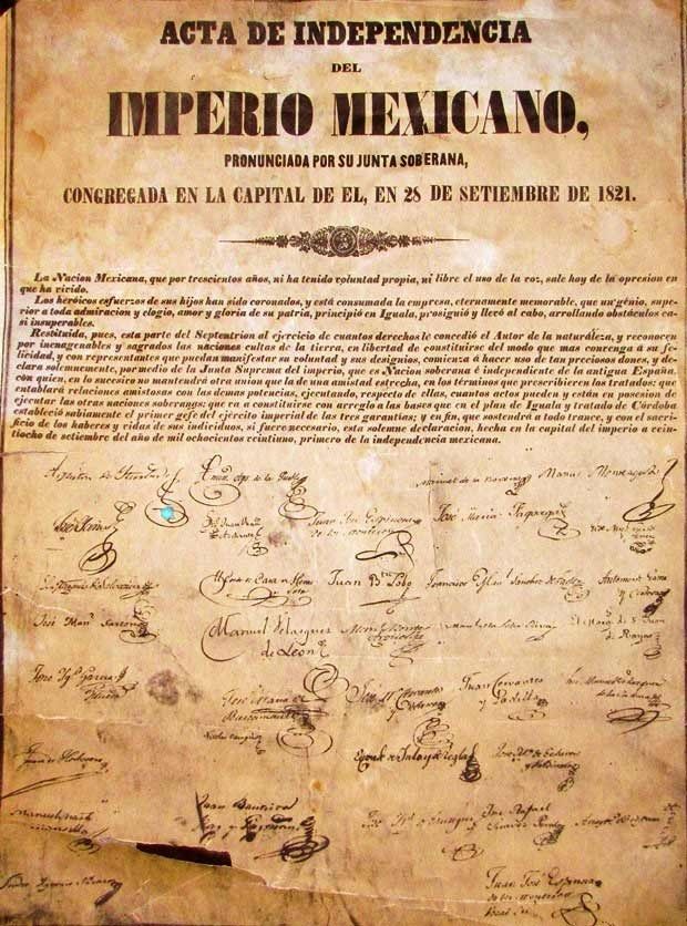 Acta de Independencia Re elaborada, del Imperio Mexicano