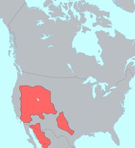 Imagen 3. Región de las lenguas Proto-Uto-Aztecas