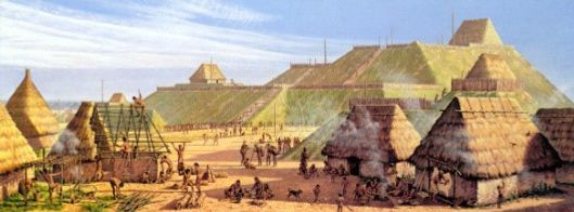 Imagen 8. Recreación de la Pirámide de Cahokia.