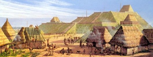 Imagen 8. Recreación de la Pirámide de Cahokia.