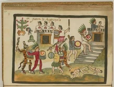 Batalla contra Azcapotzalco, según el códice Tovar.