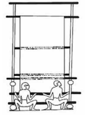Fig. 3. Telar de marco egipcio. Imagen procedente de http://www.egiptoforo.com.