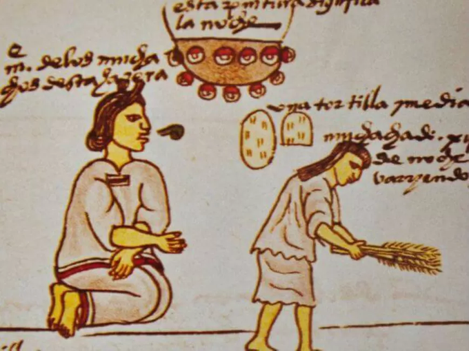 *Imagen: Mujer barriendo/Códice Mendocino