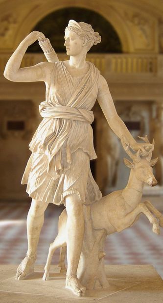Artemisa la diosa griega de la pureza (Diana, la cazadora, para los romanos)