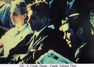 Tres extraterrestres en abril de 1957. A la izquierda, Jill, Donn Thor y Val Thor