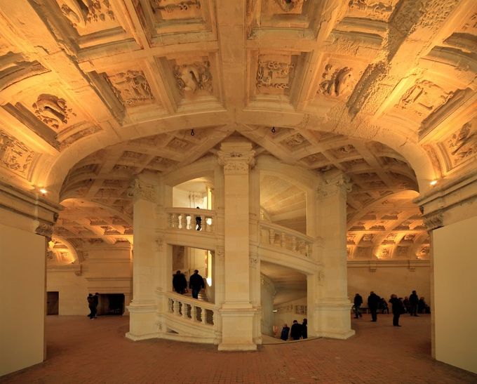 La escalera de doble hélice de Leonardo Da Vinci